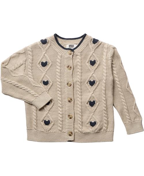 BAKITO by Magasin Du Nord Collection BAKITO by Magasin Amour 2 Cardigan Organic Gots Str 2 Beige Cardigans Bomuld