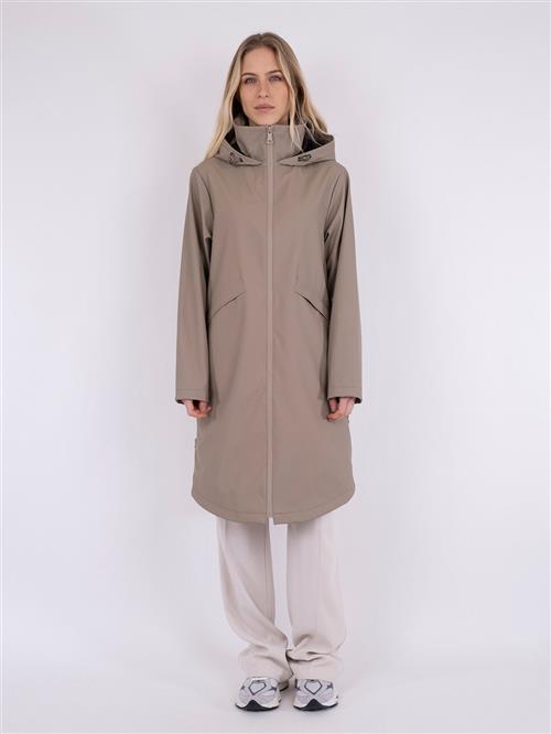 Neo Noir Rocco C Rain Jacket Kvinde Taupe Regnjakker Str 40 - hos Magasin