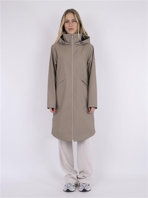 Neo Noir Rocco C Rain Jacket Kvinde Taupe Regnjakker Str 38 - hos Magasin