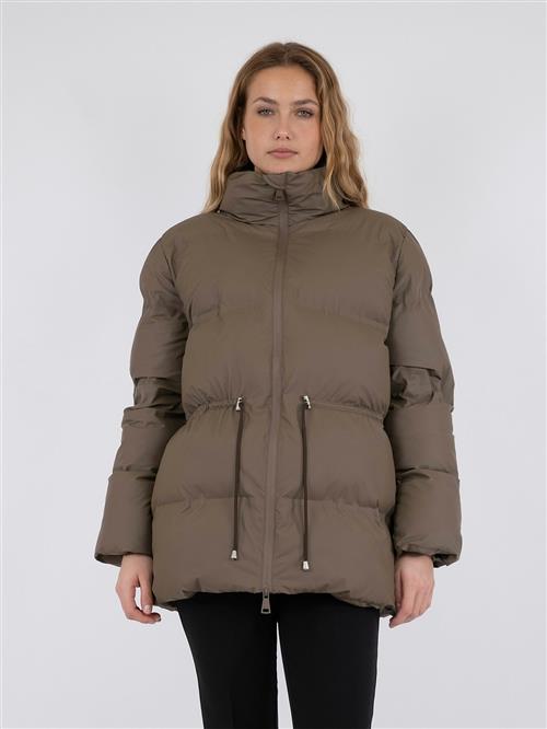 Neo Noir Mayra C Water Repellent Puffer Jacket Kvinde Dark Taupe Dunjakker Str 42 - hos Magasin