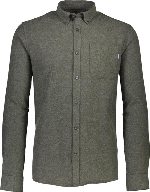 Lindbergh Brushed Twill Shirt L/S Mand Grøn Langærmede Skjorter Str L - Bomuld hos Magasin