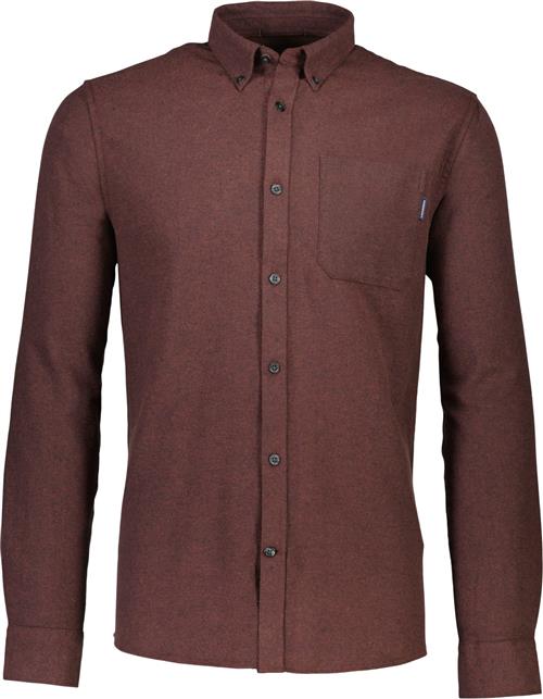 Lindbergh Brushed Twill Shirt L/S Mand Rød Langærmede Skjorter Str M - Bomuld hos Magasin