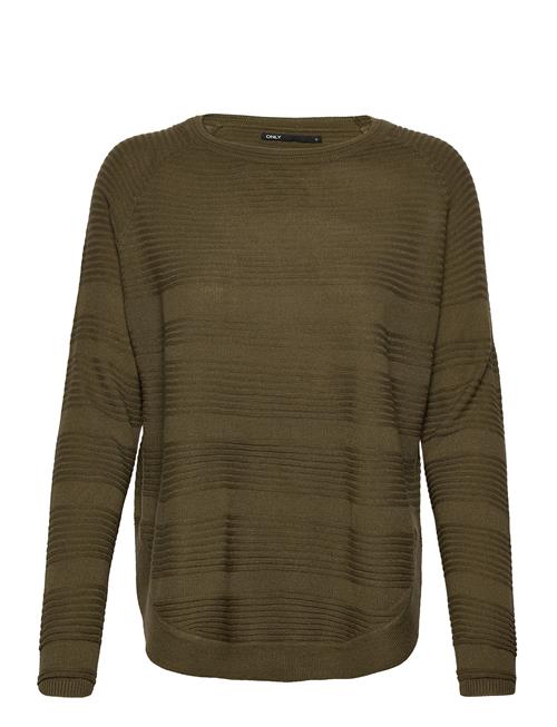 Se ONLY Onlcaviar Ls Pullover Cs Knt ONLY Khaki ved Booztlet