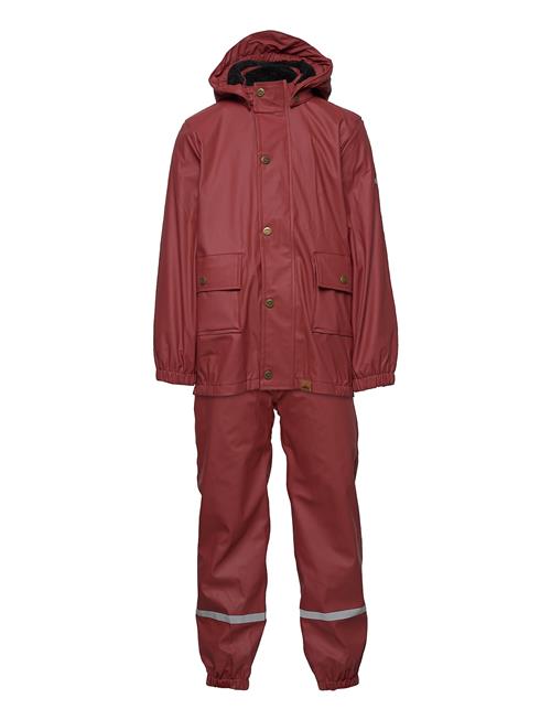 mikk-line Pu Rain Set W. Sherpa Lining/Susp 104 Mikk-line Red