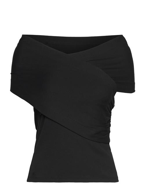 Se Lauren Ralph Lauren Off-The-Shoulder Rib-Knit Top Lauren Ralph Lauren Black ved Booztlet