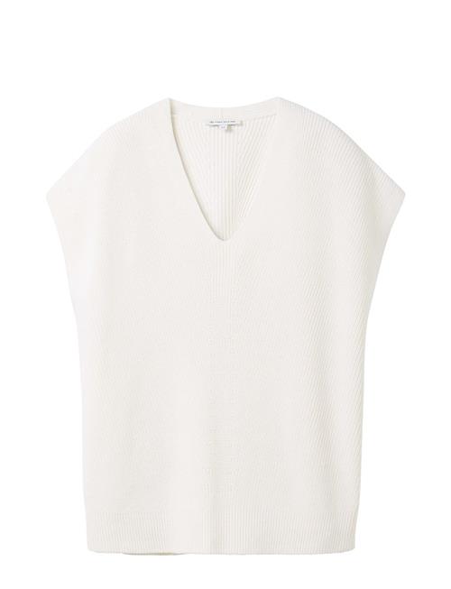 Tom Tailor Knit Sleeveless V-Neck Tom Tailor White