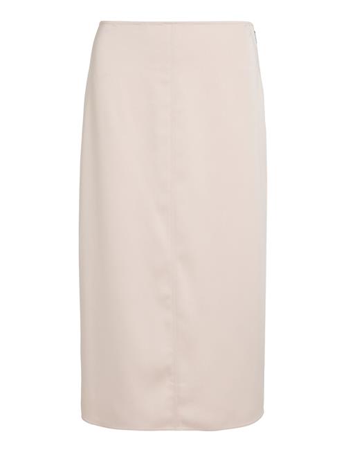 Calvin Klein Structured Satin Skirt Calvin Klein Cream