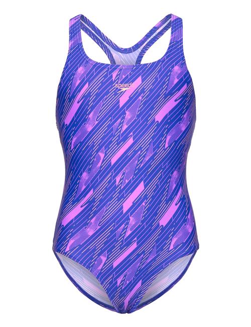 Se Speedo Girls Hyperboom Allover Medalist Speedo Blue ved Booztlet