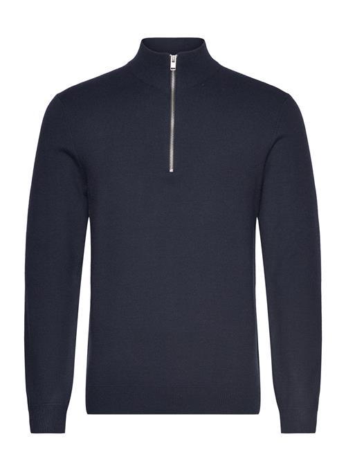 Se Lindbergh Ecovero Half Zip Knit Lindbergh Navy ved Booztlet