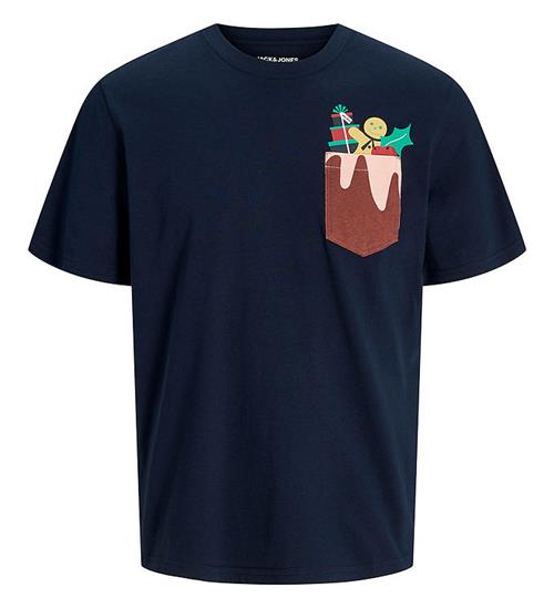 Se Jack & Jones T-shirt - JjXmas - Sky Captain ved KidsWorld