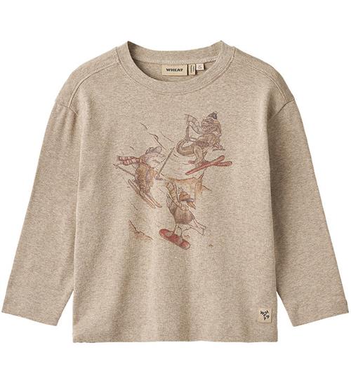 Se Wheat Bluse - Claus - Gravel Melange ved KidsWorld