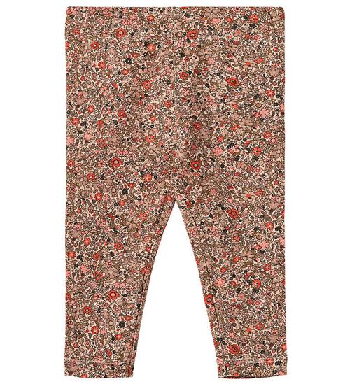 Se Wheat Leggings - Jules - Rose Flower Meadow ved KidsWorld