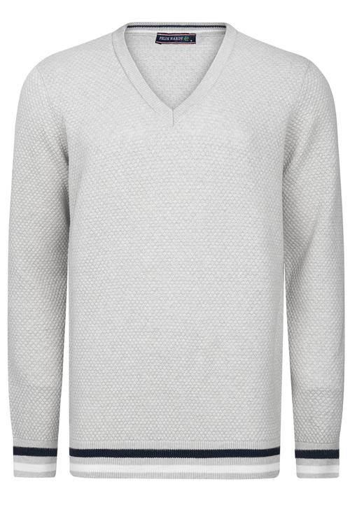 Felix Hardy Pullover  lysegrå / sort / hvid