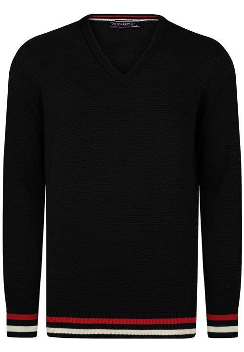 Felix Hardy Pullover  mørkerød / sort / hvid