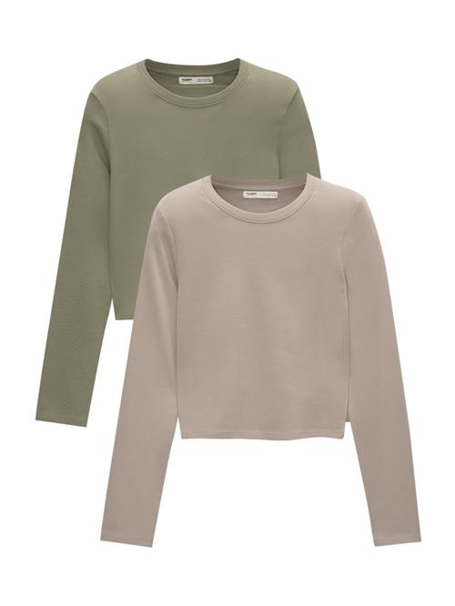 Pull&Bear Shirts  lysebrun / khaki