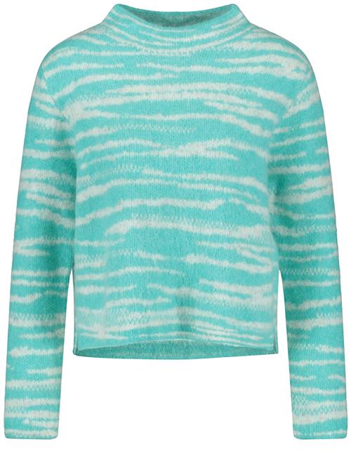 Se GERRY WEBER Pullover  turkis / hvid ved About You