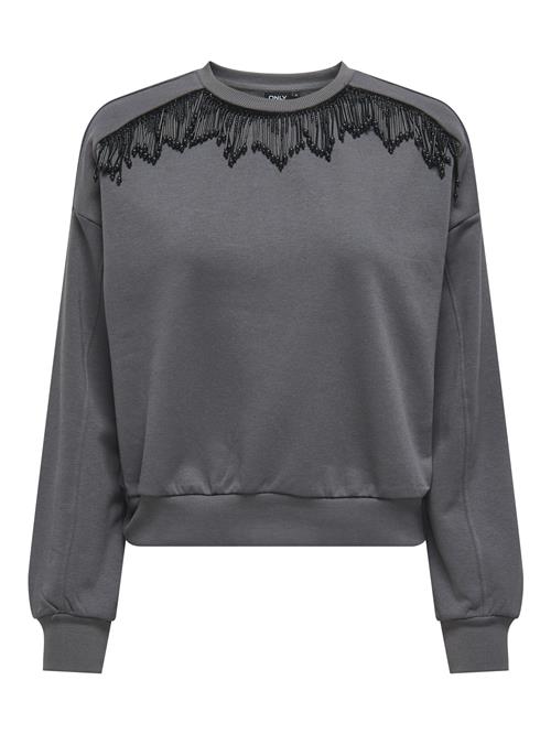 ONLY Sweatshirt 'SOFIE'  grå / sort