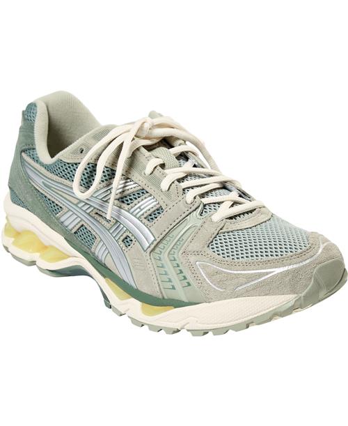 Se Asics Gelkayano 14 Mand Olive Grey/pure Silver Sneakers Str 43.5 - hos Magasin ved Magasin