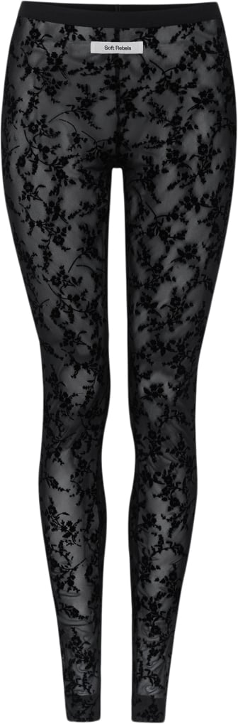 Soft Rebels Srtalula Leggings Kvinde Black Bukser Slim Fit Str S - hos Magasin