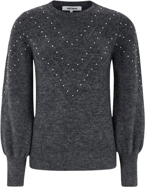 Se Soft Rebels Sradelina Knit Kvinde Medium Grey Melange Langærmede Bluser Str L - hos Magasin ved Magasin