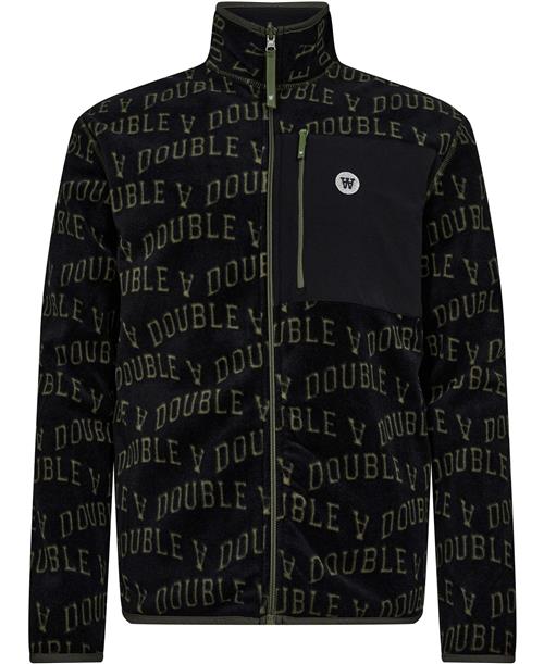 Se Wood Wood Jay IVY Zip Fleece Mand Black Ivy Aop Fleece Str S - hos Magasin ved Magasin