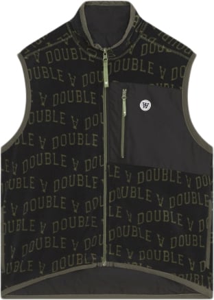 Se Wood Wood Dax IVY Fleece Vest Mand Black Ivy Aop Fleece Str L - hos Magasin ved Magasin