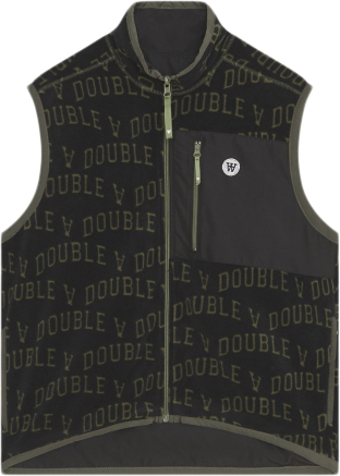 Se Wood Wood Dax IVY Fleece Vest Mand Black Ivy Aop Fleece Str M - hos Magasin ved Magasin