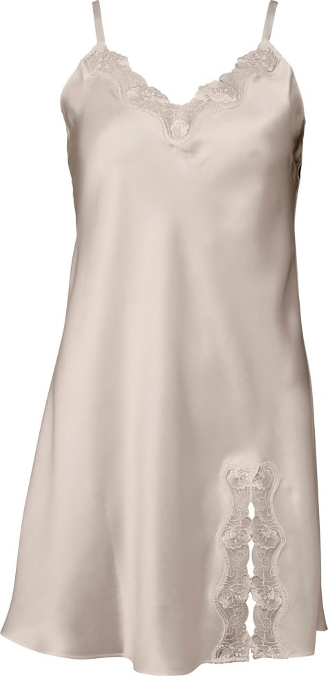 Lady Avenue Pure Silk Slip w. Lace Natkjoler Str XS - Silke hos Magasin