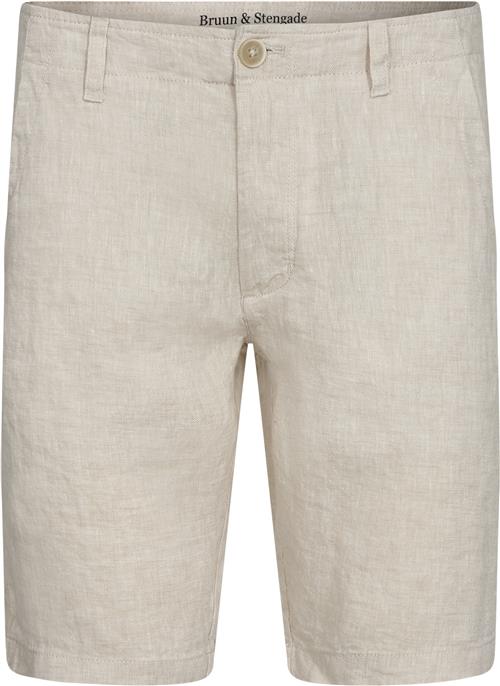 Bruun & Stengade BS Abel Regular Fit Shorts Mand Sand Chino Shorts Str 29 - hos Magasin