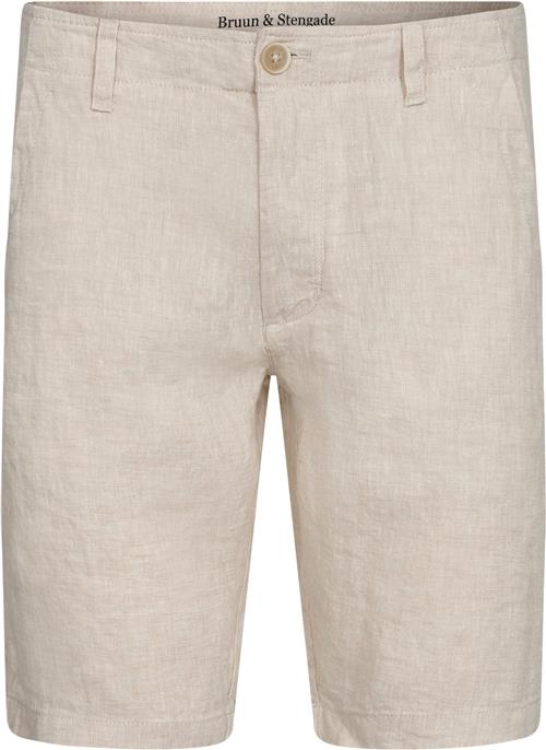 Se Bruun & Stengade BS Abel Regular Fit Shorts Mand Sand Chino Shorts Str 36 - hos Magasin ved Magasin