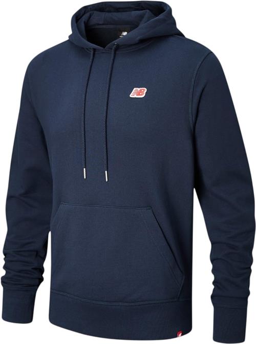 Se New Balance Small Pack Hoodie Mand Eclipse Hoodies Str M - Bomuld hos Magasin ved Magasin