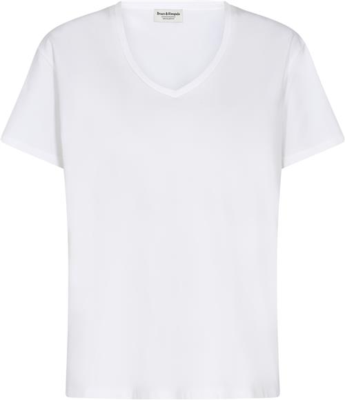 Bruun & Stengade BS Estrid Regular Fit Tshirt Kvinde Hvid Kortærmede T-shirts Str S - Bomuld hos Magasin