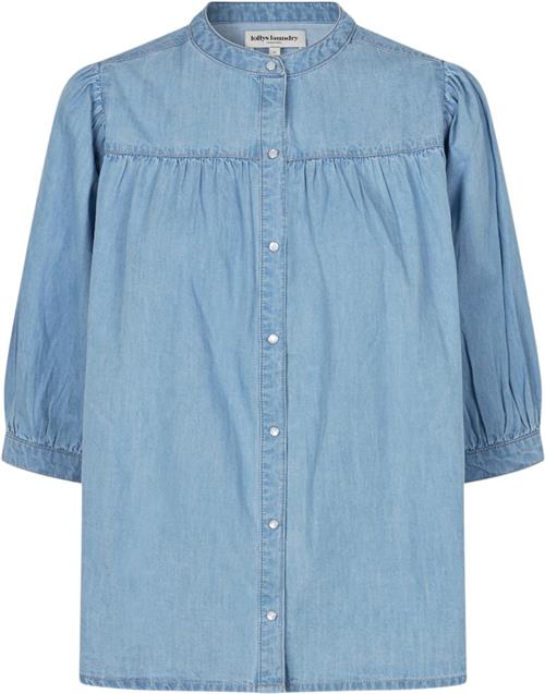 Se Lollys Laundry Nickyll Shirt 3/4 Kvinde Blue Denimskjorter Str XS - Denim hos Magasin ved Magasin