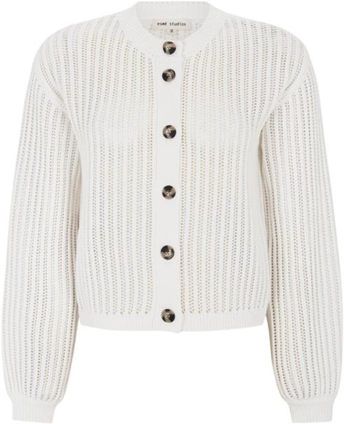 esmé studios Esdicte Knit Cardigan Kvinde Pristine Cardigans Str XS - hos Magasin