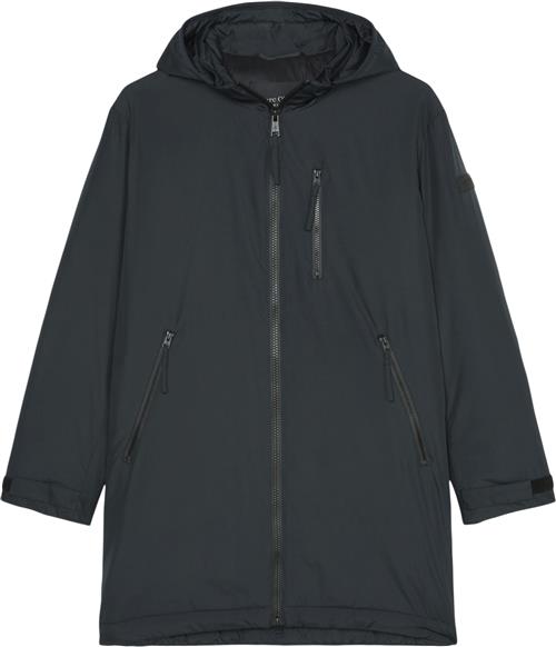 Se Marc O’Polo Jacket, Clean Padded, Parka Kvinde Dark Navy Parkaer Str M - hos Magasin ved Magasin