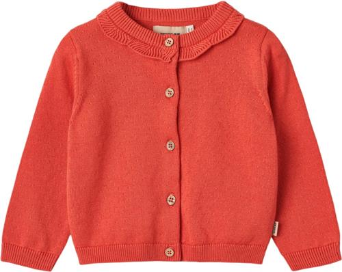 Wheat Strik Cardigan Amy Str 2 år / 92 cm - Candy Red Toppe hos Magasin