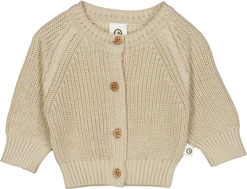 Müsli by Green Cotton Knit Chunky Cardigan Str 62 - Oat Bluser Bomuld hos Magasin