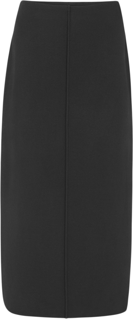 Soft Rebels Srhenrietta Slit Skirt Knit Kvinde Black Midi Nederdele Str S - hos Magasin