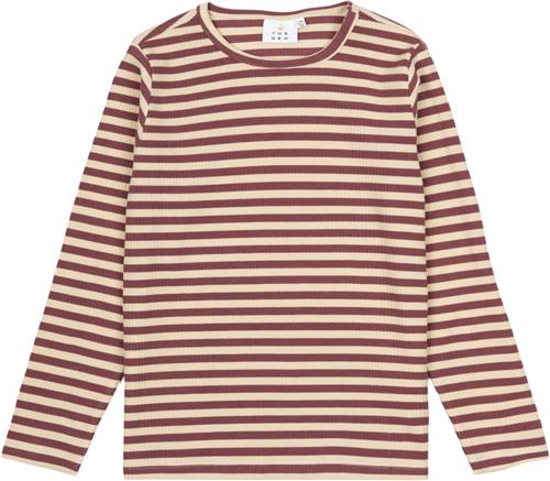 Se The New Tnmoore Uni L_S Rib Tee Str 110-116 cm/5-6 år - Crushed Berry Langærmede T-shirts hos Magasin ved Magasin