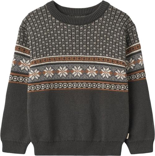 Wheat Jacquard Pullover Elias Str 4 år / 104 cm - Raven Toppe Bomuld hos Magasin