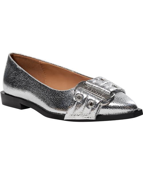 Se Steve Madden Grail Ballerina Kvinde Silver Ballerinaer Str 40 - hos Magasin ved Magasin