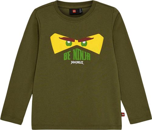 Se LEGO kidswear/LEGO børnetøj Lwtano 703 T-shirt L/S Str 140 cm - Dark Khaki Bluser hos Magasin ved Magasin