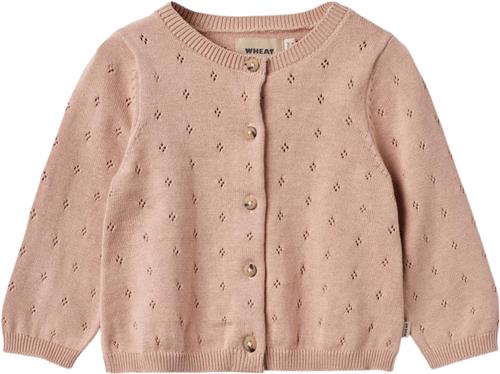 Wheat Strik Cardigan Maia Str 68/6m - Moonlight Rose Toppe Bomuld hos Magasin