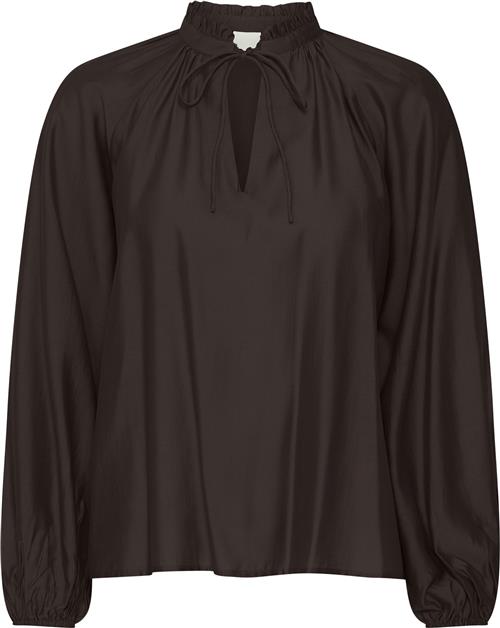 ICHI Ihkarlani LS Kvinde Black Langærmede Bluser Regular Fit Str 44 - hos Magasin