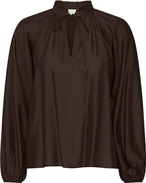 ICHI Ihkarlani LS Kvinde Black Langærmede Bluser Regular Fit Str 34 - hos Magasin