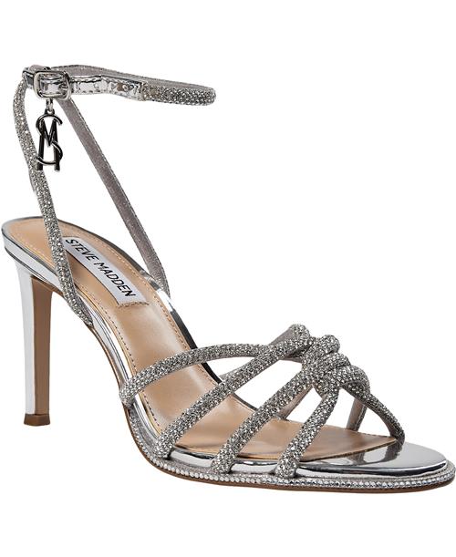 Steve Madden Kailynr Sandal Kvinde Silver Højhælede Sandaler Str 40 - hos Magasin