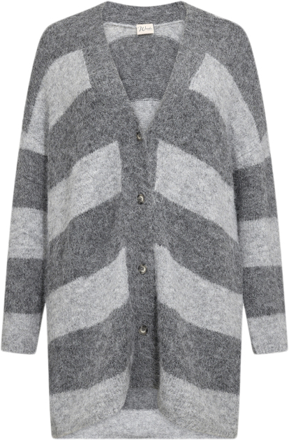 Wasabiconcept Wajolie 2 Kvinde 99110c Lt Grey Melange Combi Cardigans Str 42/44 - Uld hos Magasin