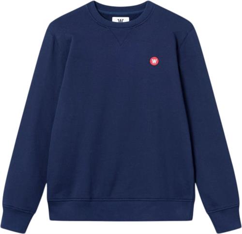 Wood Wood Tye Sweatshirt Gots Mand Navy Sweatshirts Str XS - Bomuld hos Magasin