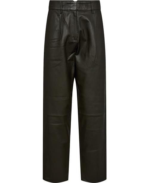 Se MDK Iris Leather Pants Kvinde Dark Green Læderbukser Str 42 - hos Magasin ved Magasin