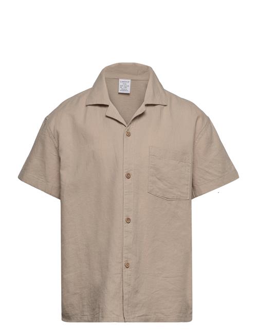 Lindex Top Ss Shirt Linen Lindex Beige